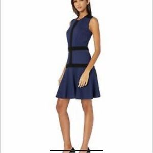 Nicole Miller Blue and Black Dress